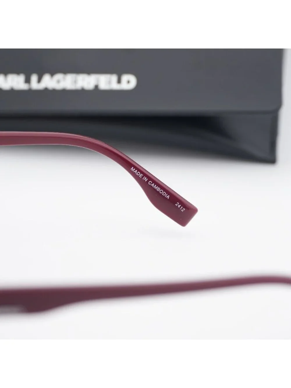 Karl Lagerfeld KL6177 601 Round 47mm Eyeglasses - Burgundy